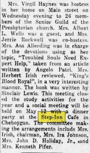 Step Inn - April 1948 Article